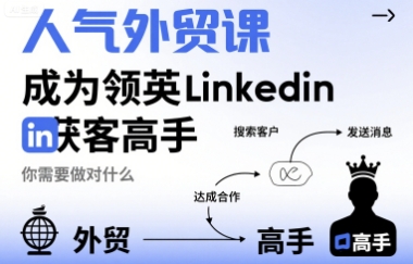 人气外贸课-成为领英Linkedin获客高手,你需要做对什么-聊项目