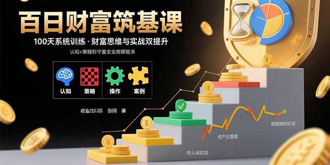 百日财富筑基课:认知+策略+实操+案例拆解 实现从创富到守富全周期能力-聊项目
