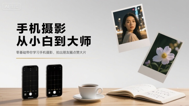 手机摄影从小白到大师,零基础带你学习手机摄影,拍出朋友圈点赞大片-聊项目