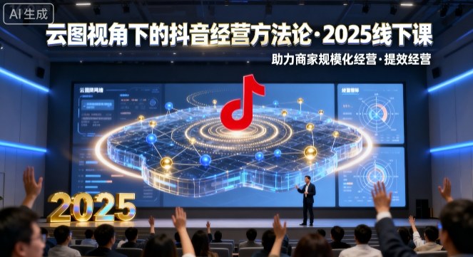 云图视角下的抖音经营方法论，2025线下课，助力商家规模化经营，提效经营(录音+字幕)-聊项目