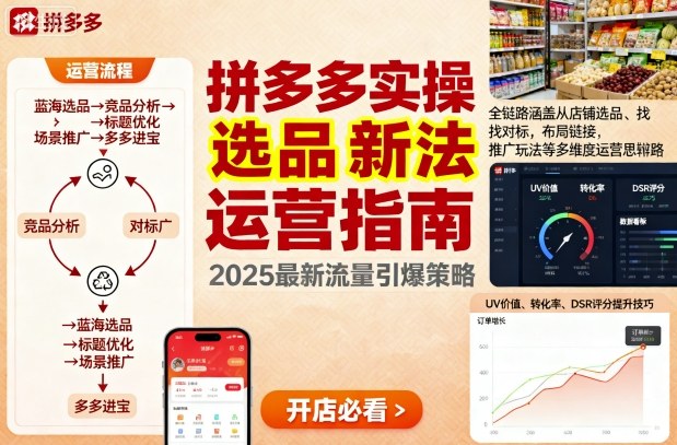 王校长9月12拼多多实操新玩法,全链路涵盖从店铺选品、找对标,布局链接,推广玩法等多维度运营思路-聊项目