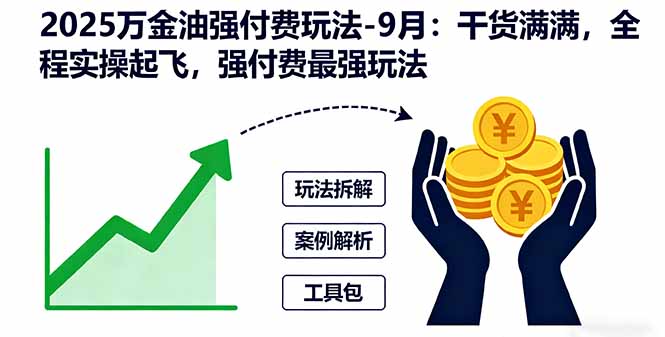 2025万金油强付费玩法-9月:干货满满,全程实操起飞,强付费最强玩法-聊项目