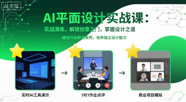AI平面设计实战课,实战演练,解锁创意之门,掌握设计之道-聊项目
