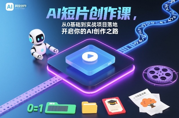 AI短片创作课，从0基础到实战项目落地，开启你的AI创作之路(更新)-聊项目