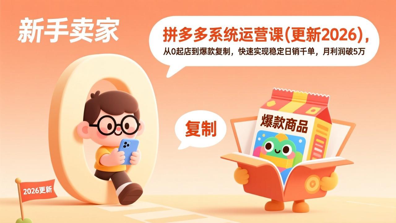 拼多多系统运营课(更新2026-聊项目