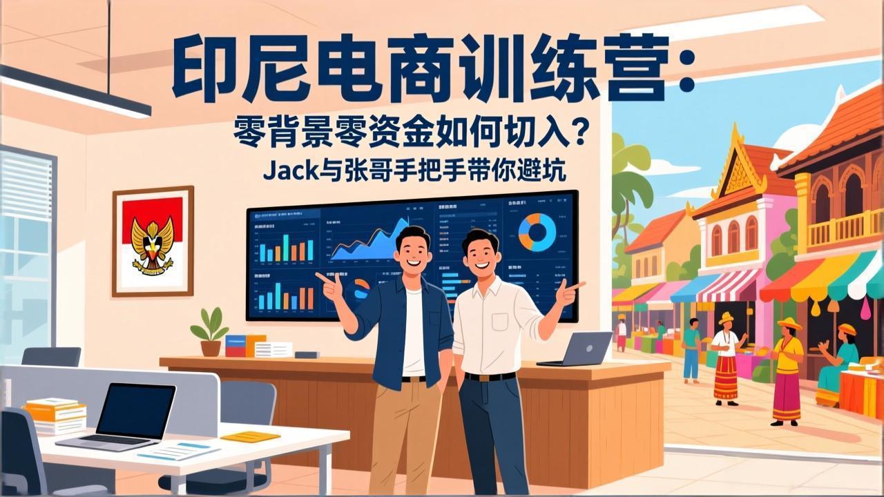 印尼电商训练营：零背景零资金如何切入？Jack与张哥手把手带你避坑-聊项目