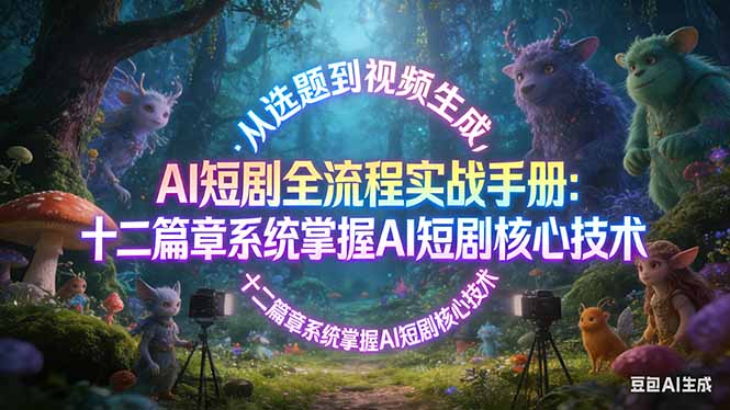 AI 短剧全流程实战手册:从选题到视频生成,十二篇章系统掌握 AI 短剧核心技术-聊项目