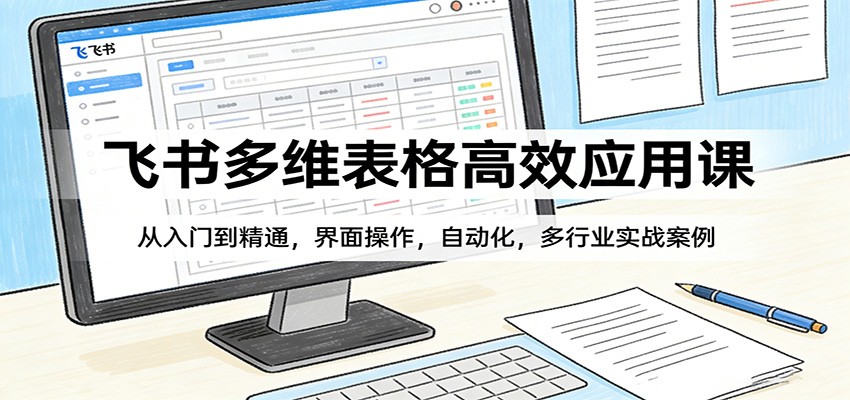 飞书多维表格高效应用课:从入门到精通,界面操作,自动化,多行业实战案例-聊项目