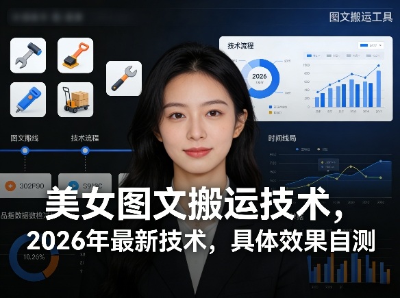 美女图文搬运技术,2026年最新技术,具体效果自测-聊项目