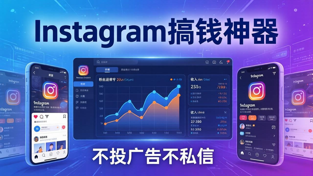 Instagram搞钱神器：月涨6万粉+月入5万刀，不投广告不私信，靠算法+低价产品-聊项目