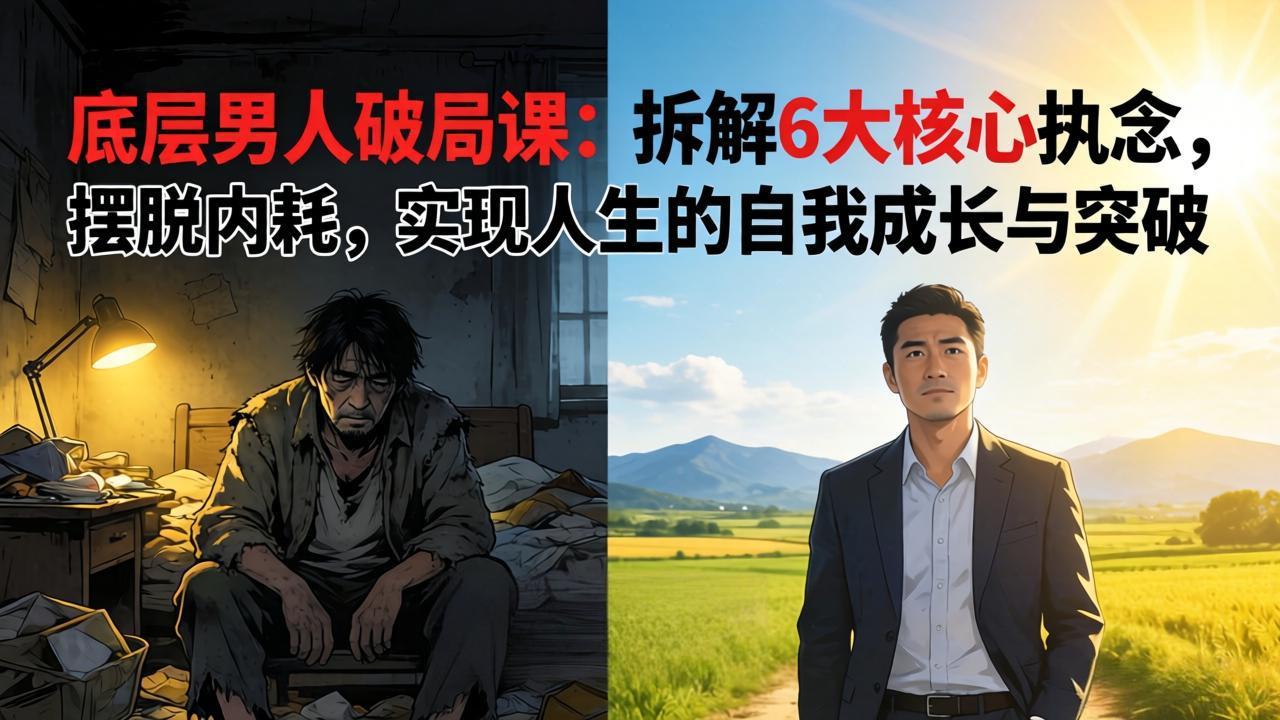 付费文章：底层男人破局课：拆解 6 大核心执念，摆脱内耗，实现人生的自我成长与突破-聊项目