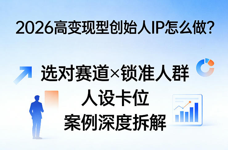 2026高变现型创始人IP怎么做?选对赛道×锁准人群×人设卡位×案例深度拆解-聊项目