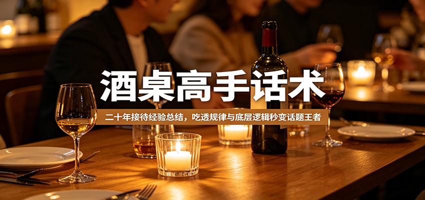 酒桌高手话术:二十年接待经验总结,吃透规律与底层逻辑秒变话题王者-聊项目