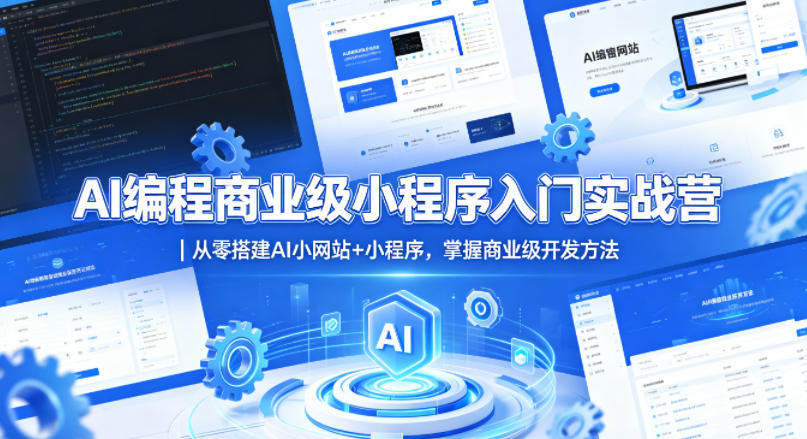 AI编程商业级小程序入门实战营｜从零搭建AI小网站+小程序，掌握商业级开发方法-聊项目