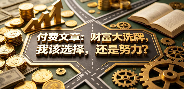 付费文章：财富大洗牌，我该选择，还是努力？-聊项目