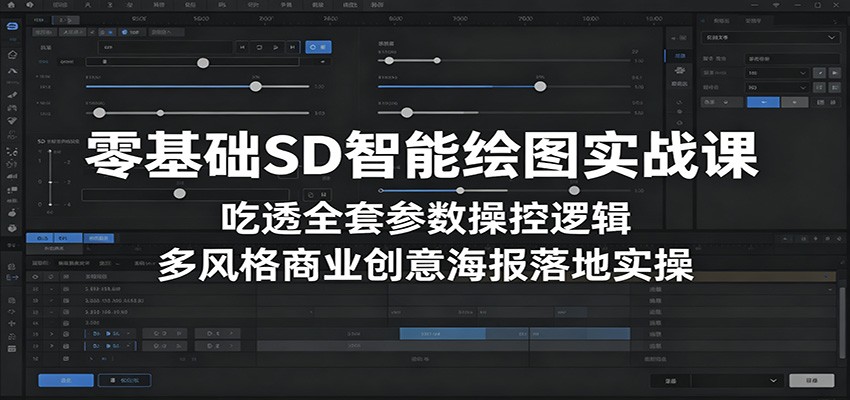 零基础SD智能绘图实战课:吃透全套参数操控逻辑,多风格商业创意海报落地实操-聊项目