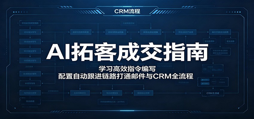 AI拓客成交指南:学习高效指令编写,配置自动跟进链路打通邮件与CRM全流程-聊项目