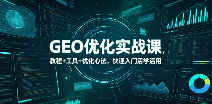 GEO优化实战课,教程+工具+优化心法,快速入门活学活用-聊项目