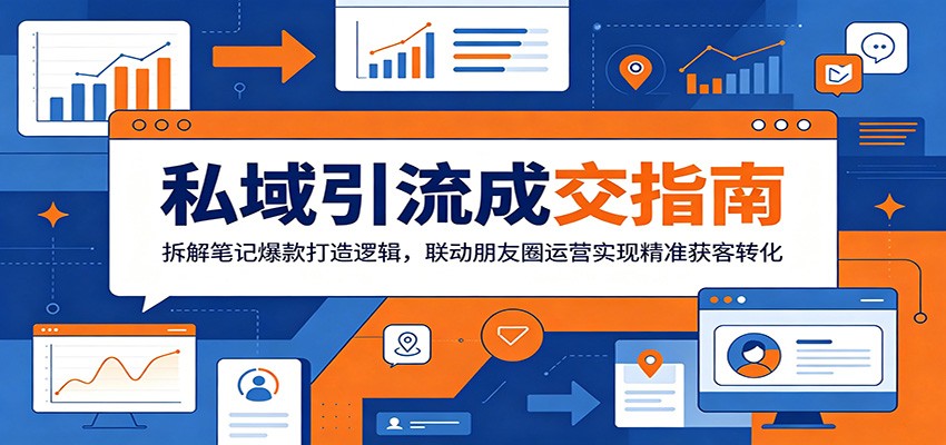 私域引流成交指南:拆解笔记爆款打造逻辑,联动朋友圈运营实现精准获客转化-聊项目