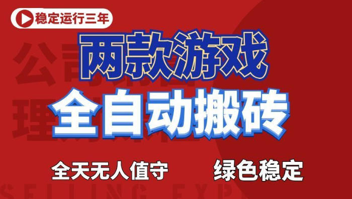 海外游戏全自动搬砖,日入1k+,全天无人值守,绿色稳定!【揭秘】-聊项目