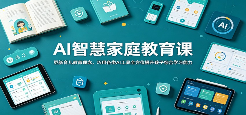 AI智慧家庭教育课:更新育儿教育理念,巧用各类AI工具全方位提升孩子综合学习能力-聊项目
