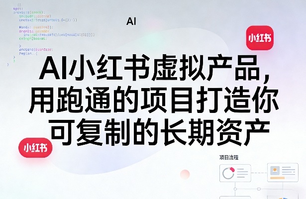 AI小红书虚拟产品，用跑通的项目打造你可复制的长期资产(更新)-聊项目