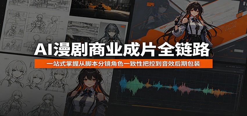 AI漫剧商业成片全链路:一站式掌握从脚本分镜角色一致性把控到音效后期包装-聊项目