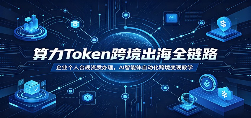 算力Token跨境出海全链路:企业个人合规资质办理,AI智能体自动化跨境变现教学-聊项目