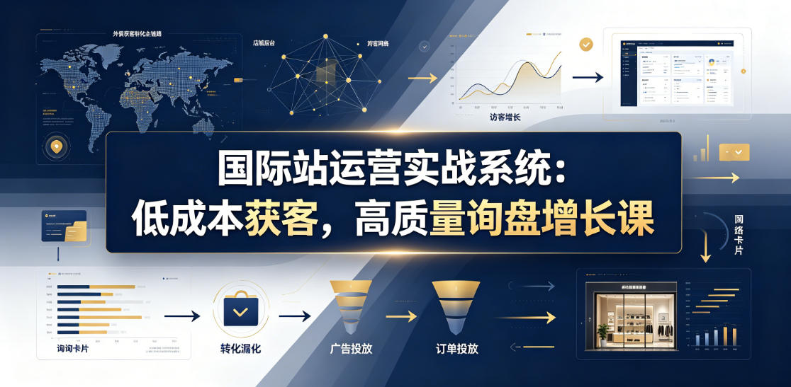 国际站运营实战系统：低成本获客，高质量询盘增长课(更新26年)-聊项目