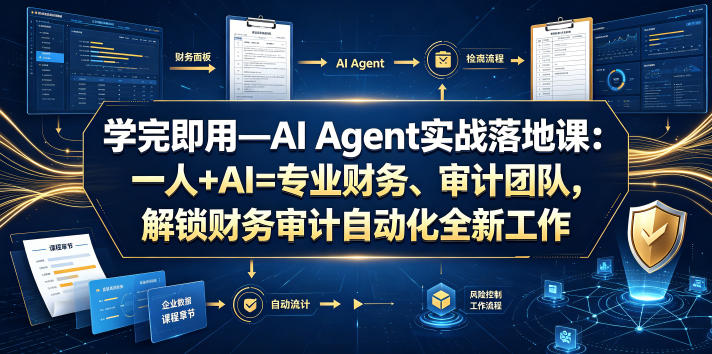 学完即用—AI Agent实战落地课：一人+AI=专业财务、审计团队，解锁财务审计自动化全新工作模式-聊项目