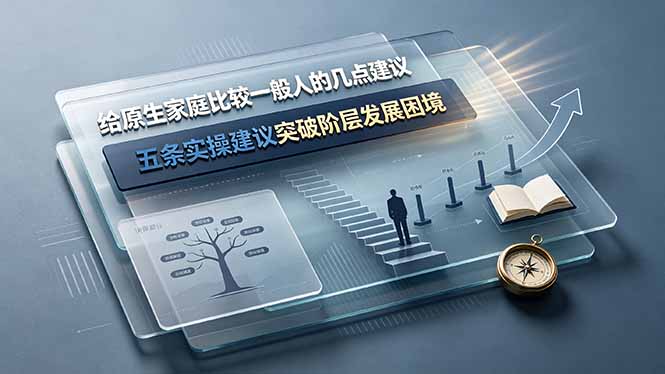 付费文章:给原生家庭比较一般人的几点建议,五条实操建议突破阶层发展困境-聊项目