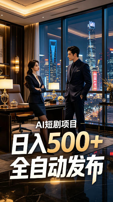 快手AI短剧自动发布,矩阵批量运营变现,轻资产副业项目,日入500+【揭秘】-聊项目