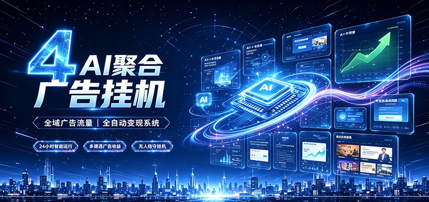 全域广告流量聚合,AI无人挂机稳赚佣金,打造长期稳定被动收入副业-聊项目