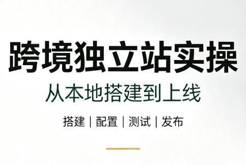跨境独立站实操:从本地搭建到上线-聊项目