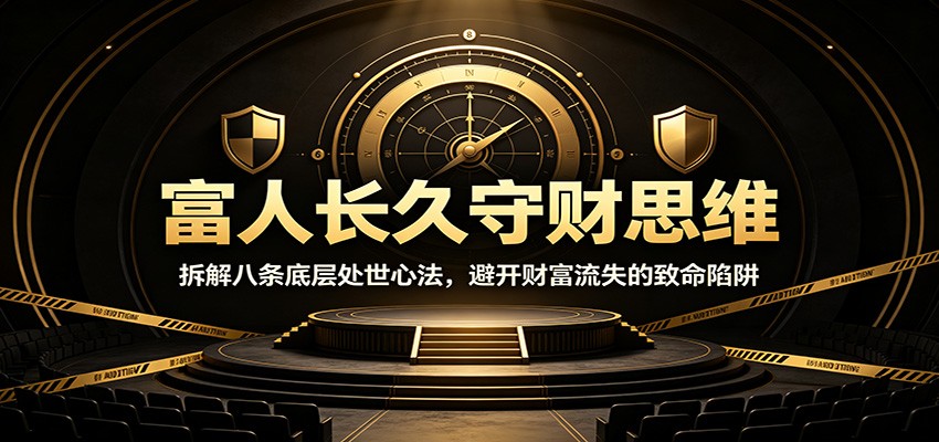 富人长久守财思维：拆解八条底层处世心法，避开财富流失的致命陷阱-聊项目