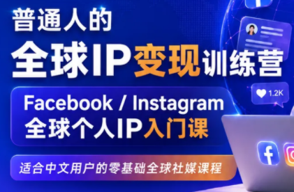 建立海外社媒底层逻辑,打造能变现的个人IP-聊项目