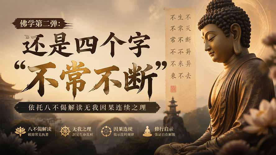 付费文章:佛学第二弹:还是四个字“不常不断”依托八不偈解读无我因果连续之理-聊项目