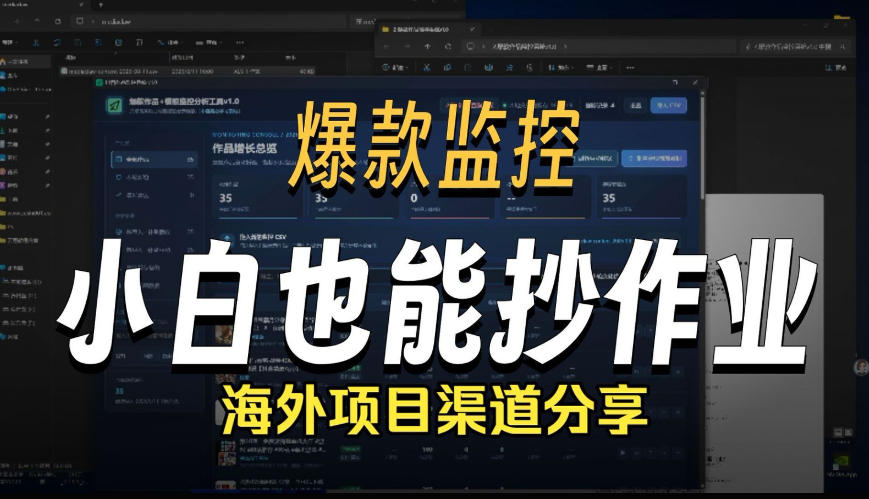 抖音爆款数据监控工具_海外网盘拉新渠道-聊项目