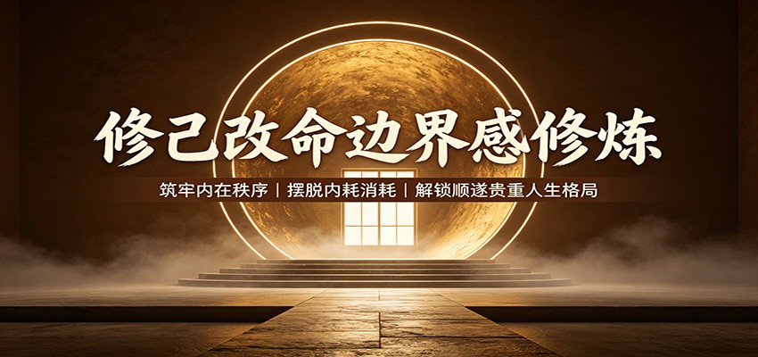 修己改命边界感修炼：筑牢内在秩序，摆脱内耗消耗，解锁顺遂贵重人生格局-聊项目