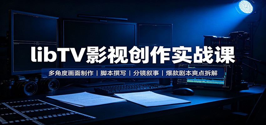 libTV影视创作实战课：多角度画面制作，脚本撰写，分镜叙事，爆款剧本爽点拆解-聊项目