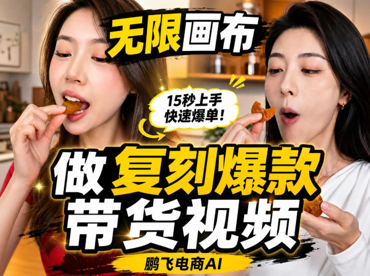 无限画布实操教程，搭一个炸裂级黑科技工作流——一键复刻爆款带货视频-聊项目