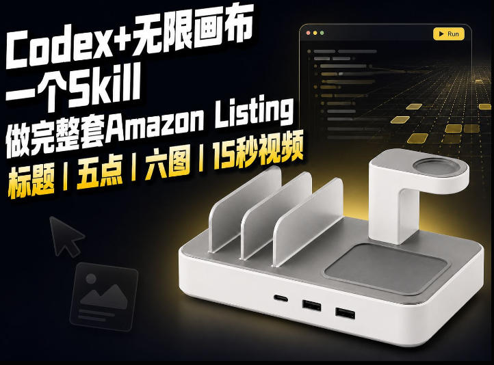 我用一个Codex Skill做完Amazon Listing：标题、五点、六图和视频全流程-聊项目