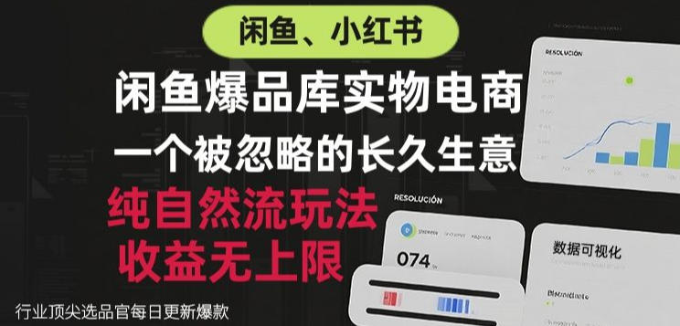 闲鱼小红书实物电商，纯自然流玩法，一个被忽略的长久生意，收益无上限【揭秘】-聊项目