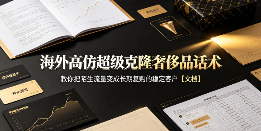 海外高仿超级克隆奢侈品话术，教你把陌生流量变成长期复购的稳定客户【文档】-聊项目