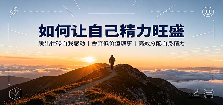 如何让自己精力旺盛：跳出忙碌自我感动，舍弃低价值琐事，高效分配自身精力-聊项目