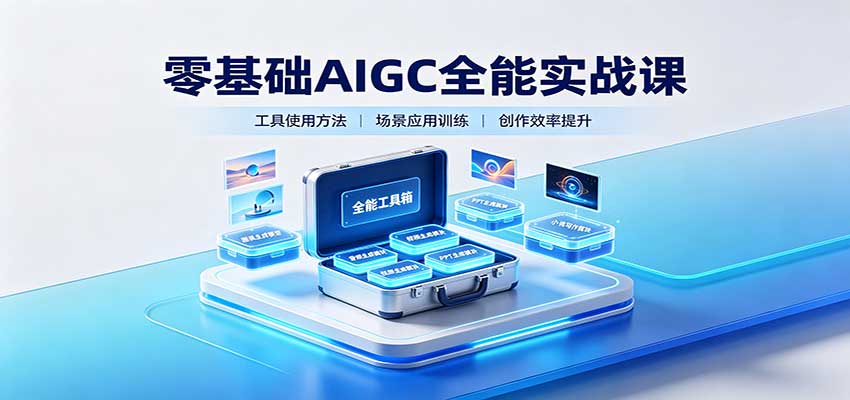 零基础AIGC全能实战课:覆盖绘画、影音、PPT、小说多场景AI创作-聊项目