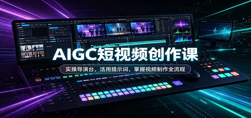 AIGC短视频创作课：实操导演台，活用提示词，掌握视频制作全流程-聊项目