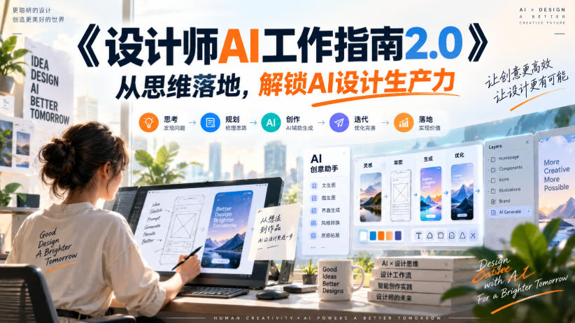 《设计师AI工作指南2.0》从思维落地-无水印,解锁AI设计生产力-聊项目