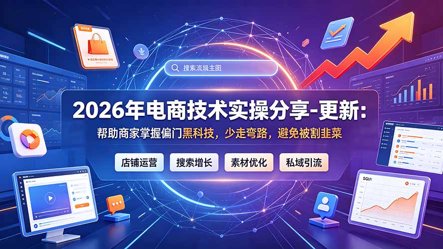 2026年电商技术实操分享-更新9月:帮助商家掌握偏门黑科技,少走弯路,避免被割韭菜-聊项目