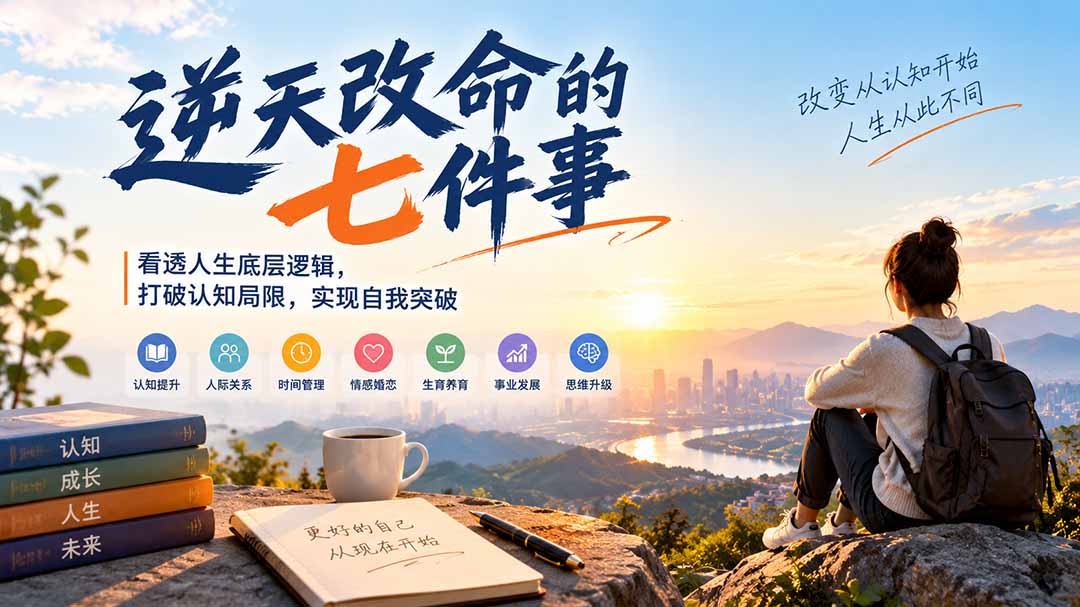 付费文章：逆天改命的七件事，看透人生底层逻辑，打破认知局限，实现自我突破-聊项目